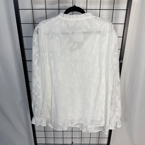 Unbranded 4X New W/Out Tags White Sheer Top - Picture 2 of 2